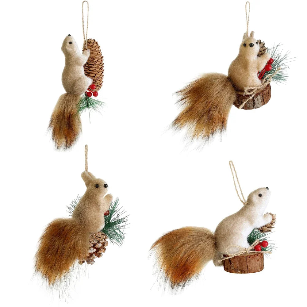 Christmas Squirrel Hanging Ornament | Festive Tree Decoration