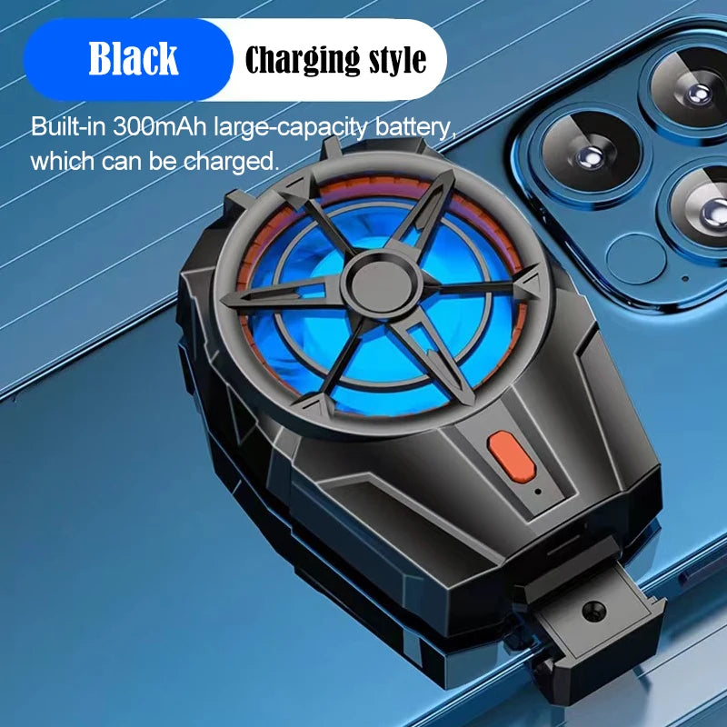 Mobile Phone Cooler Phone Gaming Rechargeable Portable Fan For Phone Cooler For Games Cooler Black Shark Cellphone Accessories Peaceful Pleasures Health and Wellness Charging for black