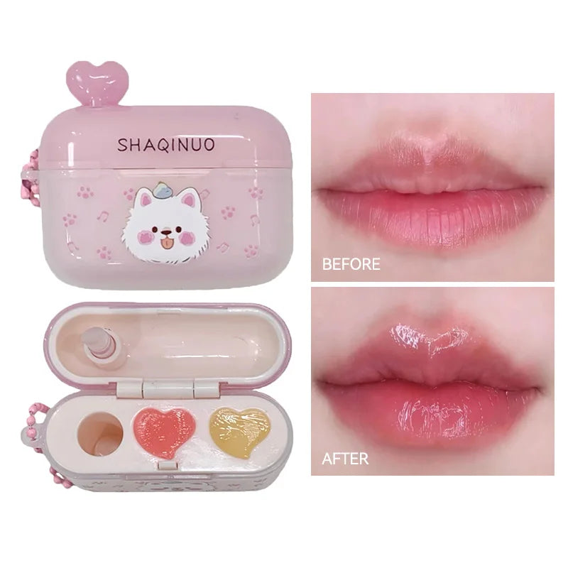 SHAQINUO Hydrating Day & Night Lip Mask with Brush | Lip Care