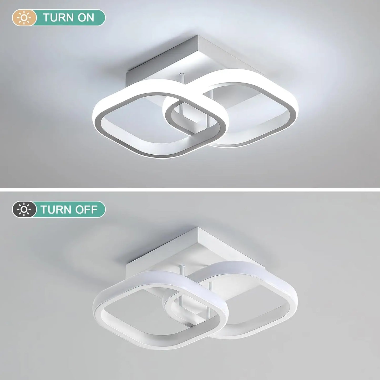 Modern Square LED Ceiling Light – Hallway, Kitchen & Bedroom