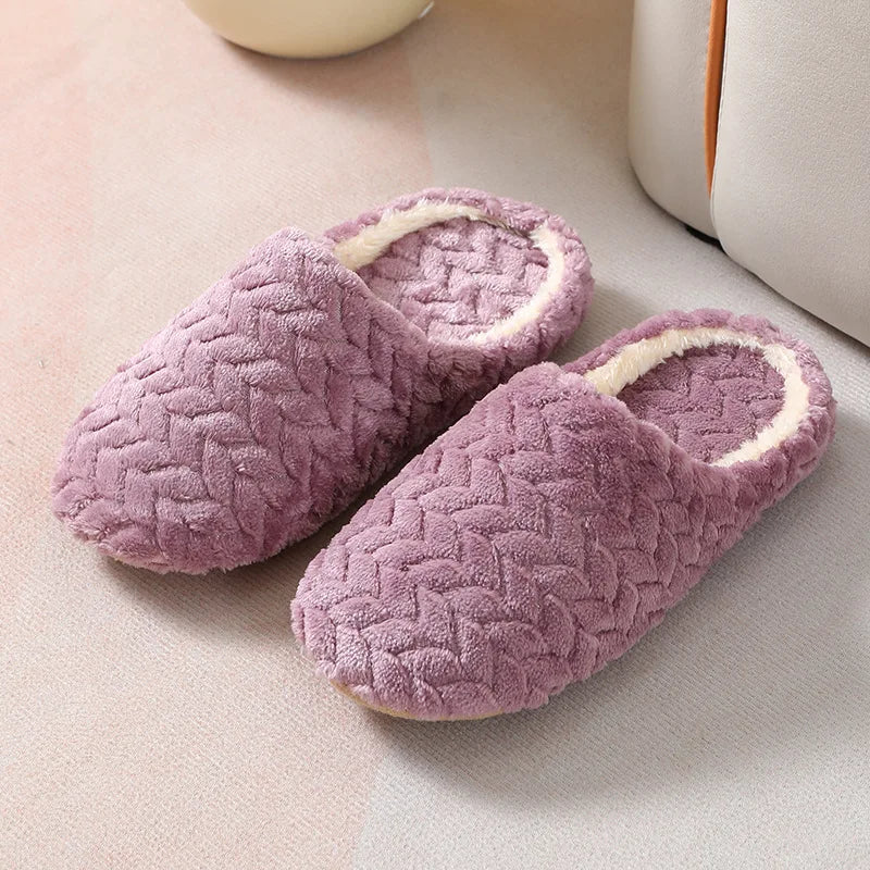 Leopard Fur Slippers | Memory Foam Non-Slip Warm Winter House Shoes