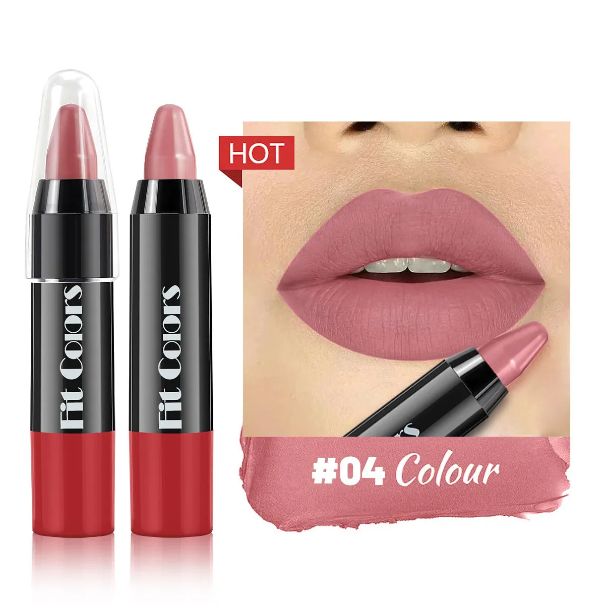 Fit Colors Matte Lip Liner Crayon – Waterproof Long-Lasting