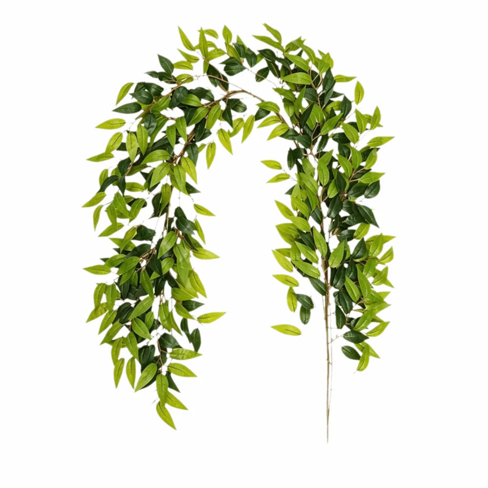 Artificial Silk Willow Vine Garland 180cm – Green Leaf Décor