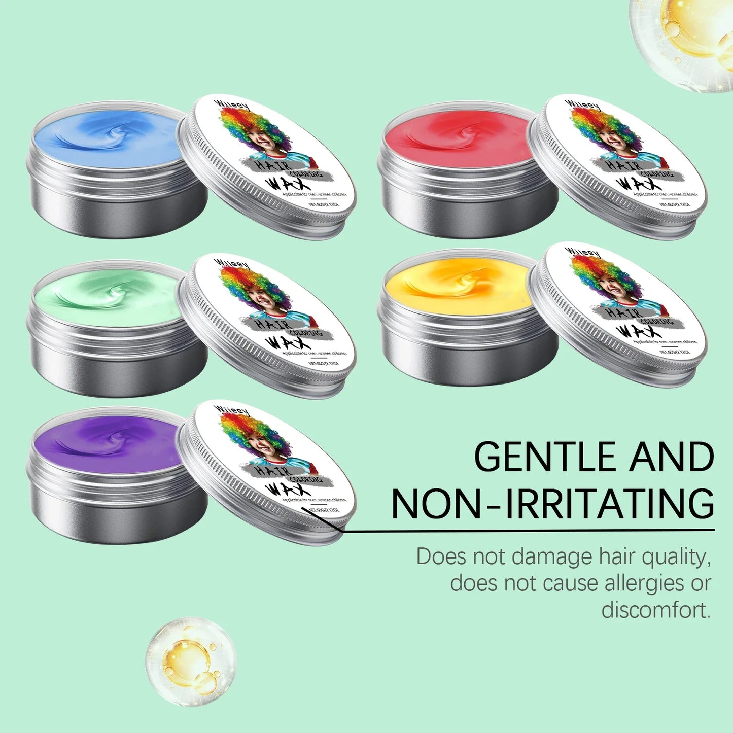 Toddler Temporary Hair Color Gel – Firm Hold, Gentle Formula
