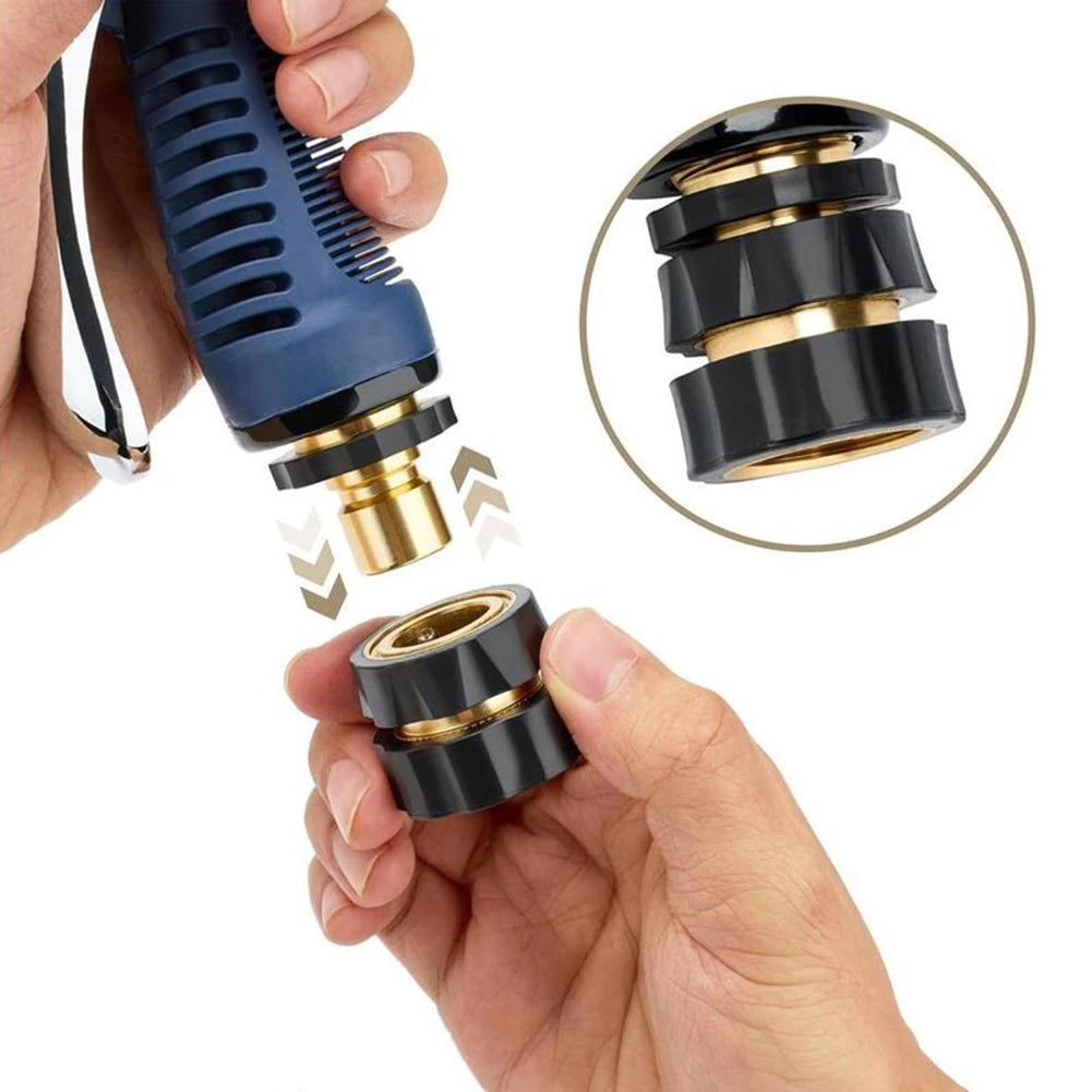 4-Piece Set Garden Hose Adapter,3/4 Inch Garden Hose Quick Connect Set,Easy Installation Backyard Lawn Irrigation Setup Fittings Peaceful Pleasures Health and Wellness