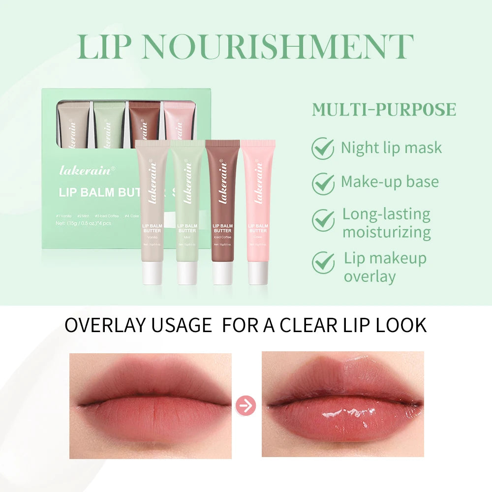 Summer Butter Lipstick Set Moisturizing Hydrating Moisturizing 4-Pack Holiday Gift for Loved Ones Peaceful Pleasures Health and Wellness