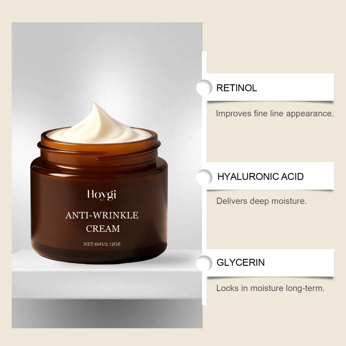 Retinol Skincare Set – Anti-Wrinkle Cream, Serum & Eye Balm
