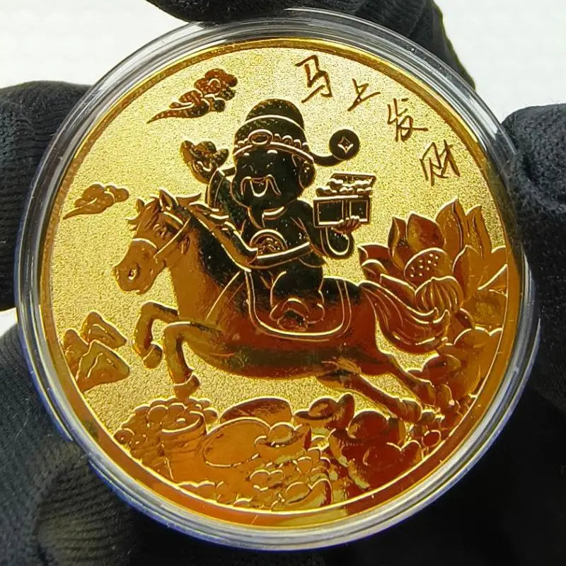 2026 Year of the Horse Lucky Coin – 40mm Zodiac Souvenir Medal