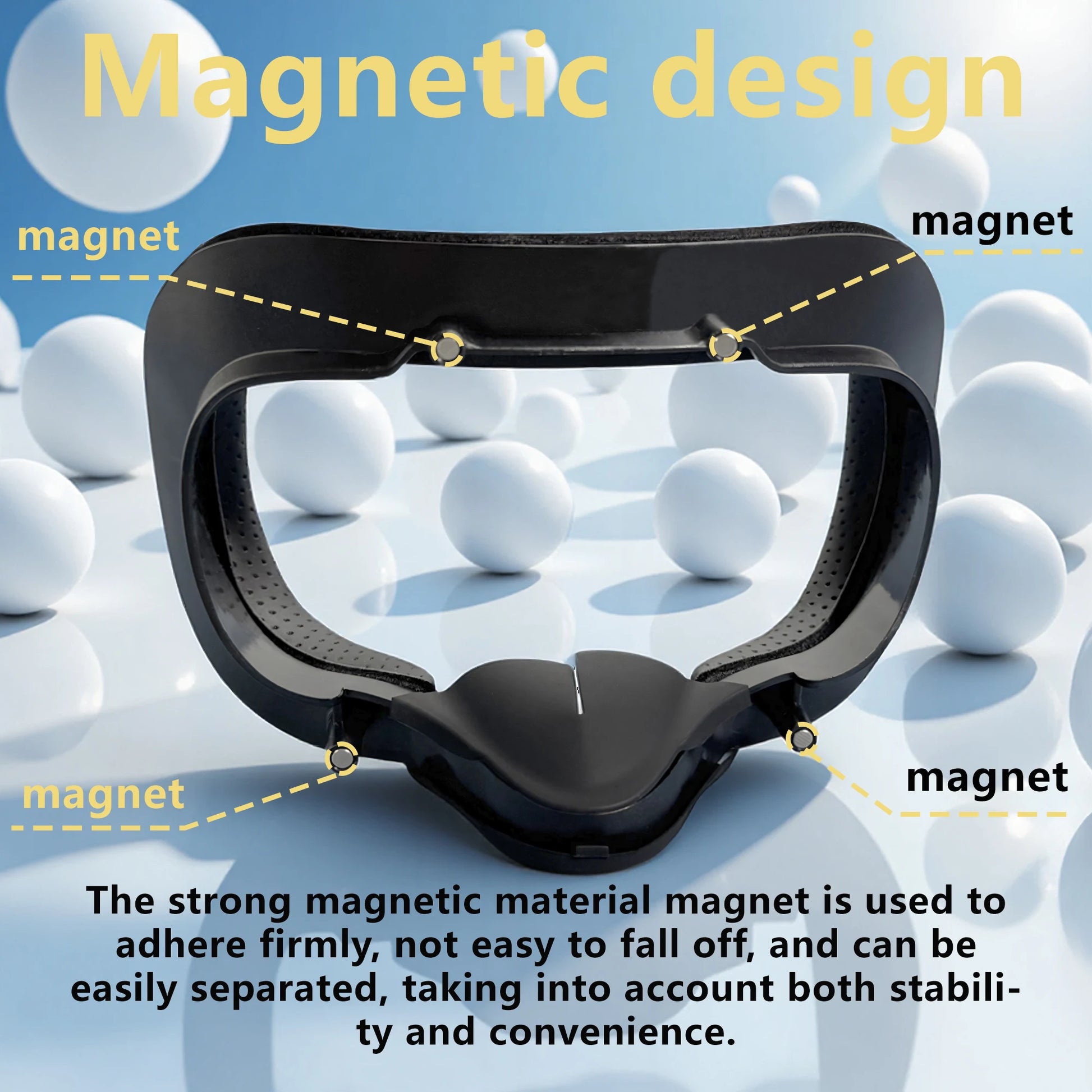 Magnetic Attraction For Valve Index Magnetic Widening PU Leather Mask Replacement Stand Light-Blocking Nose Pad VR Accessories Peaceful Pleasures Health and Wellness