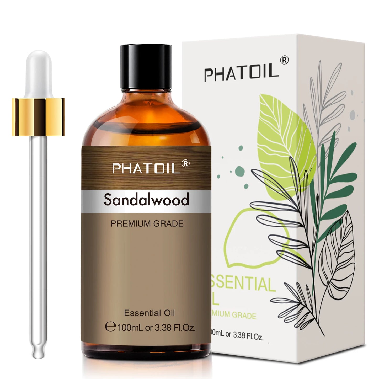 PHATOIL 100ml Aromatherapy Essential Oil-Lavender Rose Vanilla Eucalyptus Sandalwood Pine Needles for Diffuser,Candle Making Peaceful Pleasures Health and Wellness