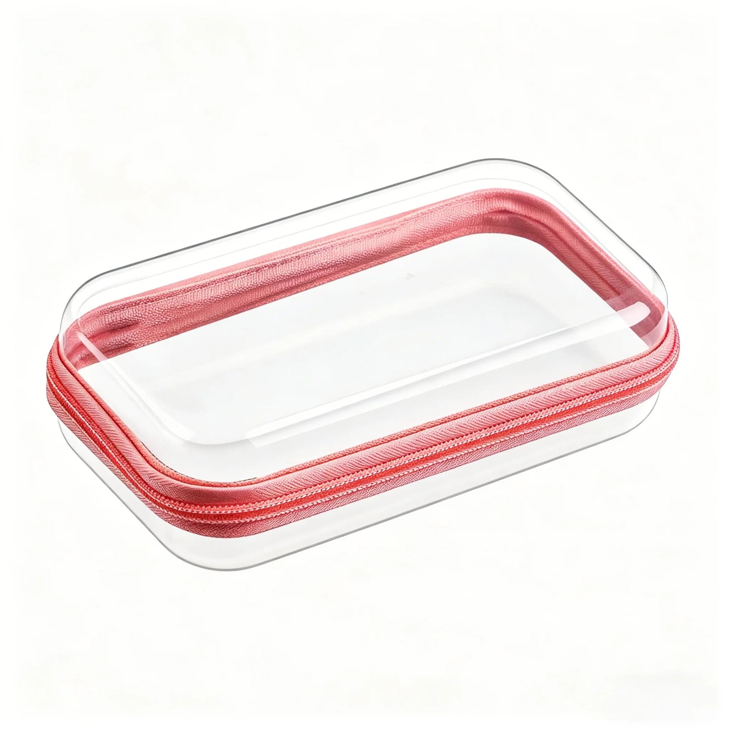 Clear Hard Shell Zipper Pouches | Waterproof Travel Toiletry Bag Travel Toiletry Bag Peaceful Pleasures Health and Wellness Pink