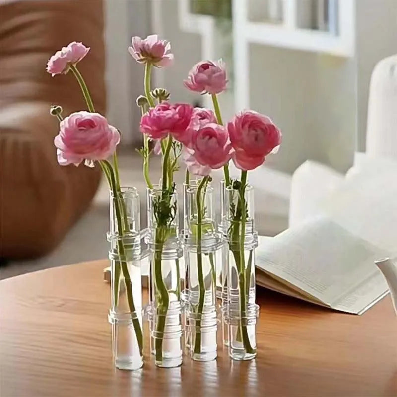 Glass Test Tube Hanging Vase Set | Hydroponics Home Decor