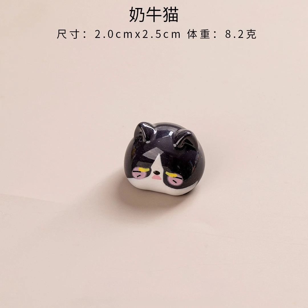 Resin Kawaii Cat Statue Home Decor Crafts Room Wedding Gifts Decoration Doll for Girls Mothers Day Gift Fairy Garden Home Decor Peaceful Pleasures Health and Wellness