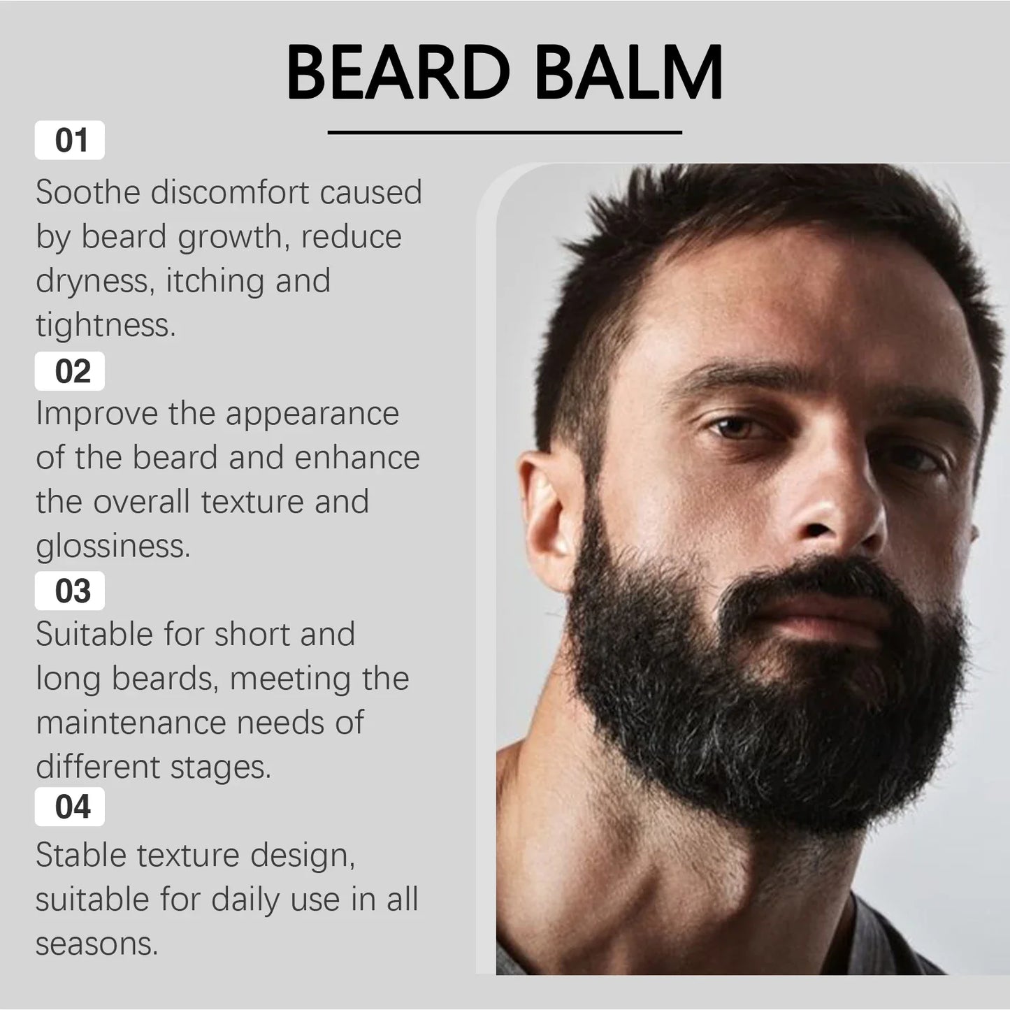 East Moon Shea Butter Beard Balm – Moisturizing & Frizz Control