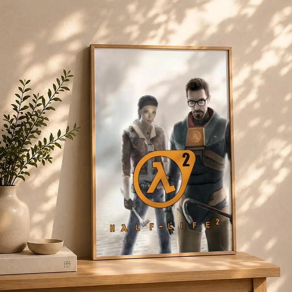 Half-Life 2 HD Self-Adhesive Waterproof Gaming Poster Wall Art Gaming Wall Poster Peaceful Pleasures Health and Wellness White6 15X20cmNoframe