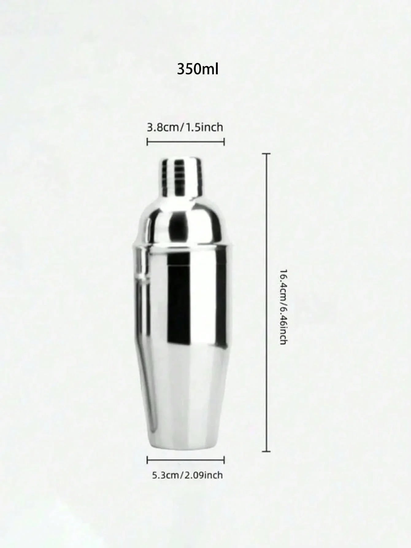 1pc Stainless steel cocktail shaker shaker cocktail shaker bar tool Peaceful Pleasures Health and Wellness 350ml
