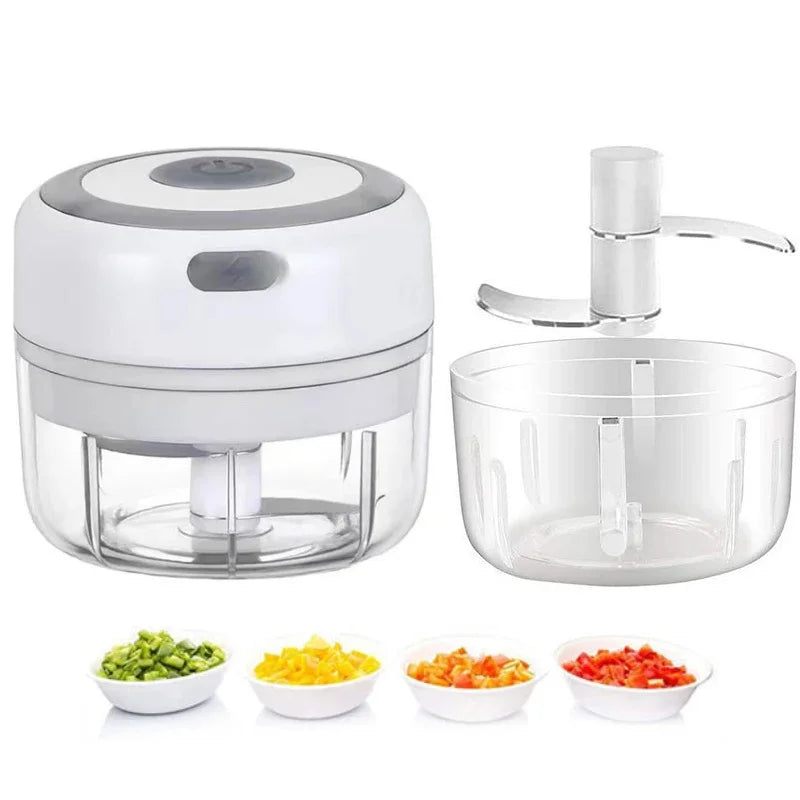 Electric Mixe Home Garlic Grinder Mini 250ml Vegetable Grinder USB Charging Multifunctional Kitchen Vegetable and Fruit Chopper Peaceful Pleasures Health and Wellness 1pc