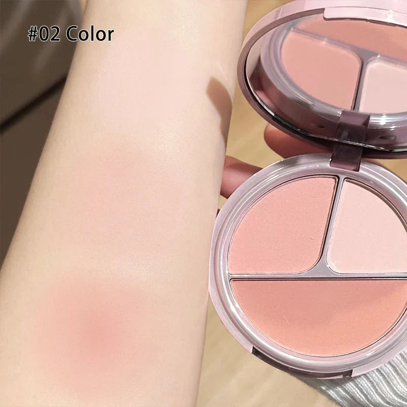 ARTVALUE Matte Blush Palette – 3-Color Cheek Tint & Contour