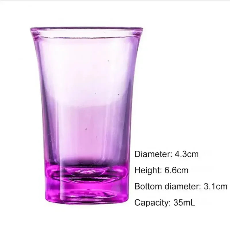 10-Pack BPA-Free 35ml Plastic Shot Glasses | Rainbow Party Cups