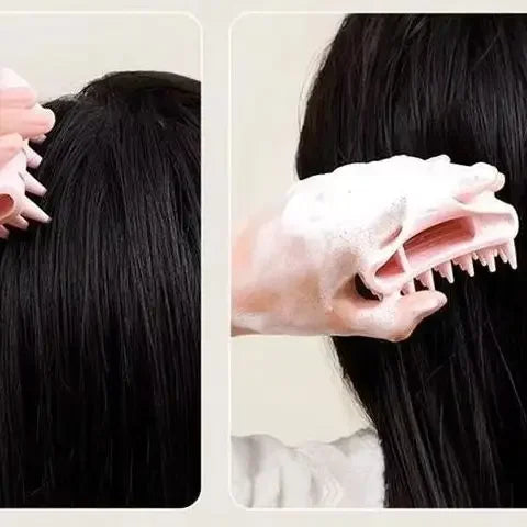 Scalp Massager Shampoo Brush Hair Washing Scalp Brush Soft Silicone Scalp Massager Hair Comb For Dandruff Removal Shampoo Brush Peaceful Pleasures Health and Wellness