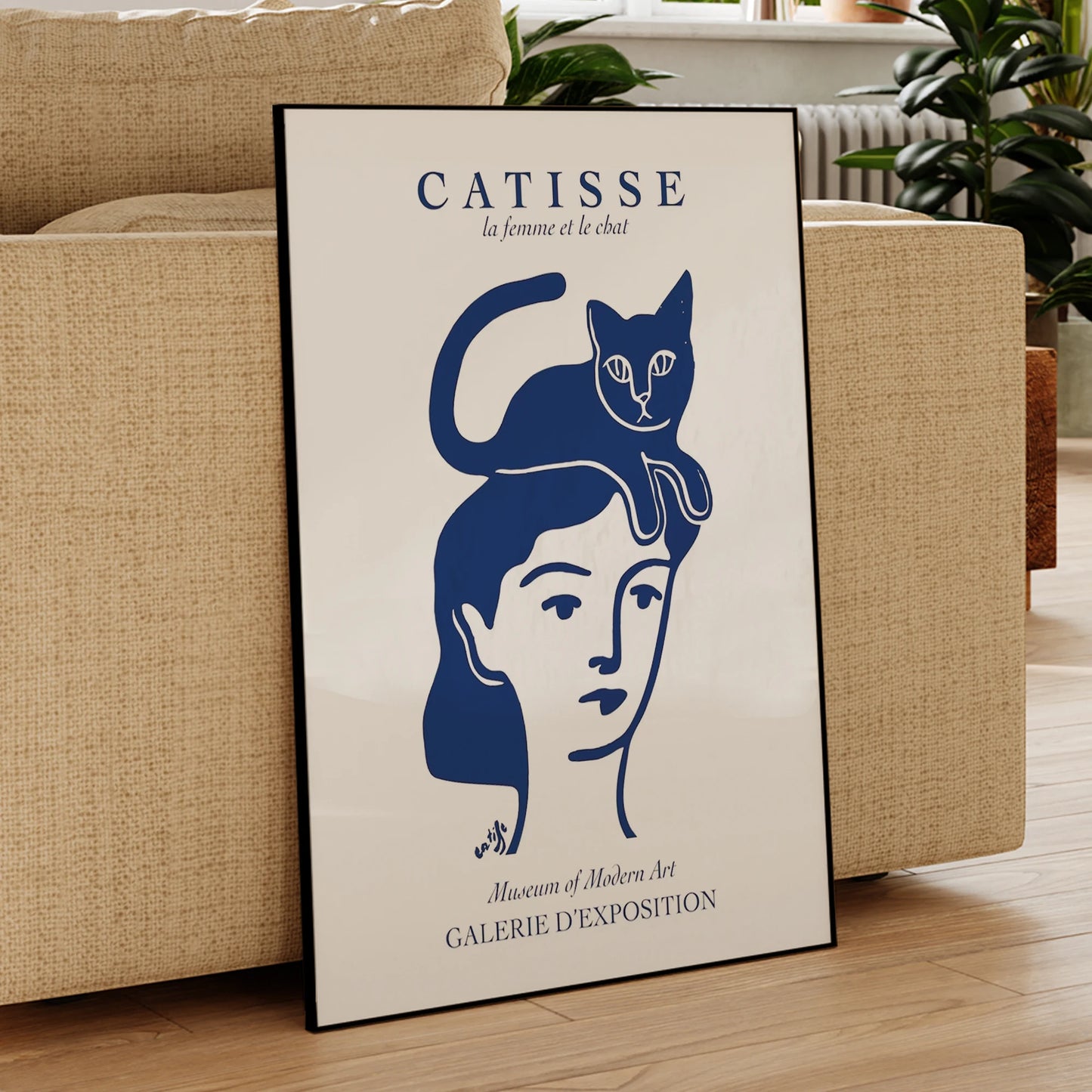 Matisse Woman With Cat Canvas Wall Art Print | Home Decor Canvas Wall Art Peaceful Pleasures Health and Wellness