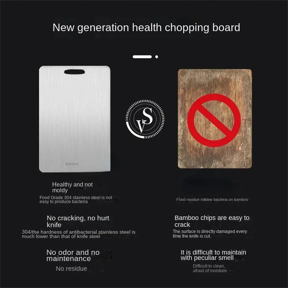 Heavy Duty Stainless Steel Double-Sided Cutting Board