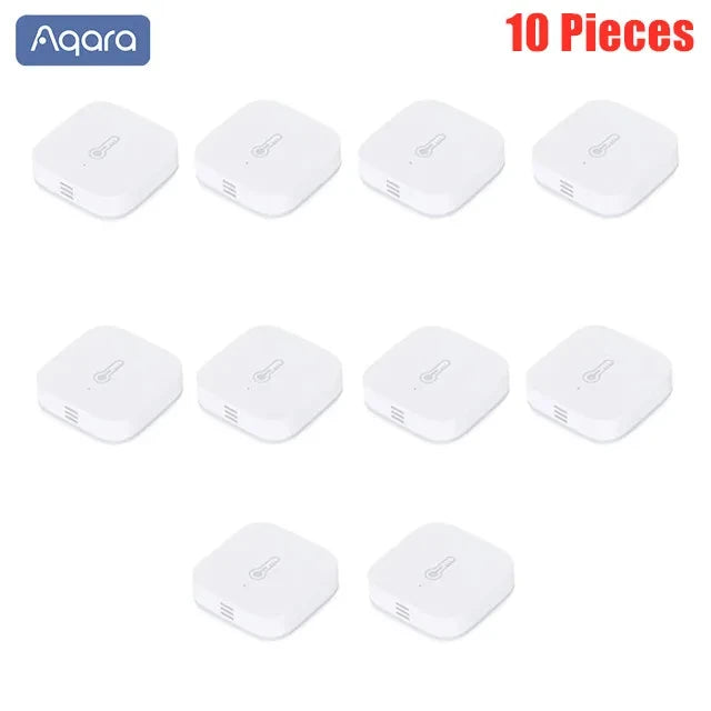 Aqara Temperature Humidity Sensor Zigbee Smart Air Pressure Humidity Sensor Environment Smart Control for Xiaomi Mi Hom Homekit Peaceful Pleasures Health and Wellness Aqara Sensor 10 Pcs China Mainland