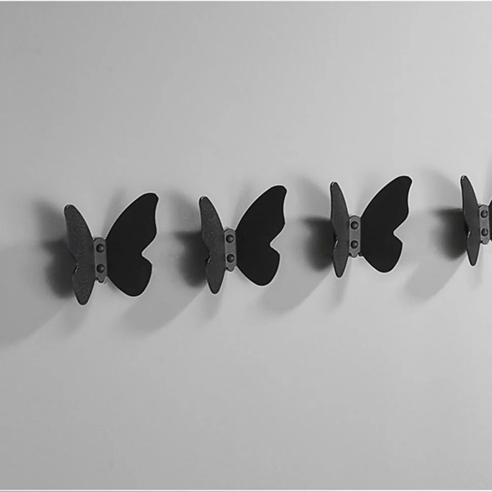 Butterfly Aluminum Alloy Wall Hook | Frosted Decorative Hook Decorative Wall Hook Peaceful Pleasures Health and Wellness