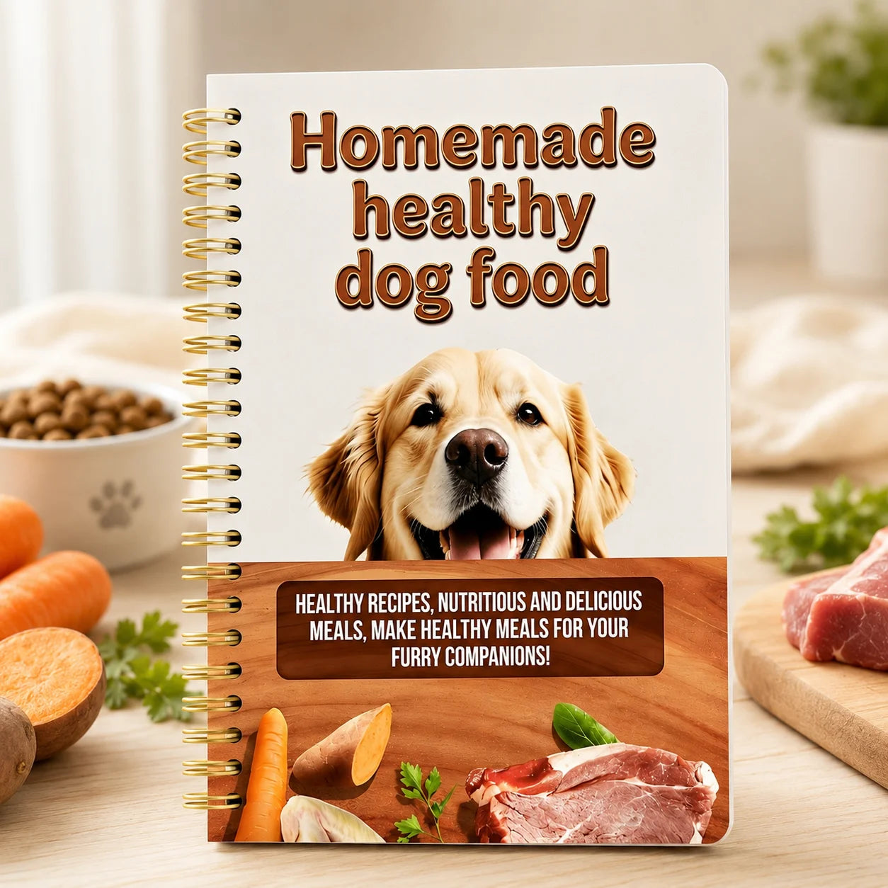 Homemade Healthy Dog Food Recipe Notebook Spiral Bound Pet Meal