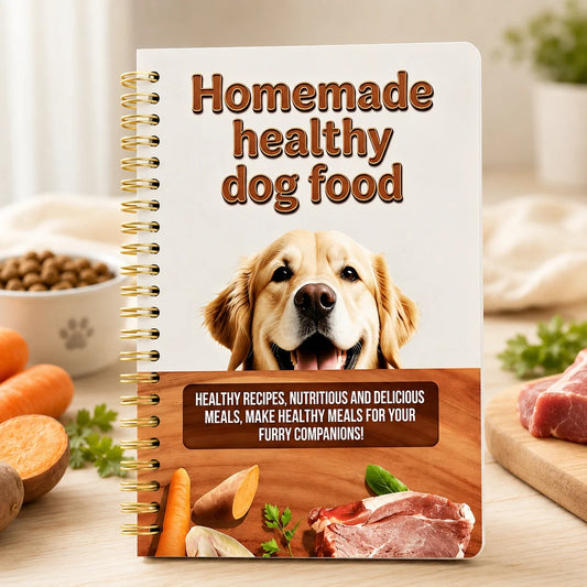 Homemade Healthy Dog Food Recipe Notebook Spiral Bound Pet Meal Peaceful Pleasures Health and Wellness 1Pcs A5