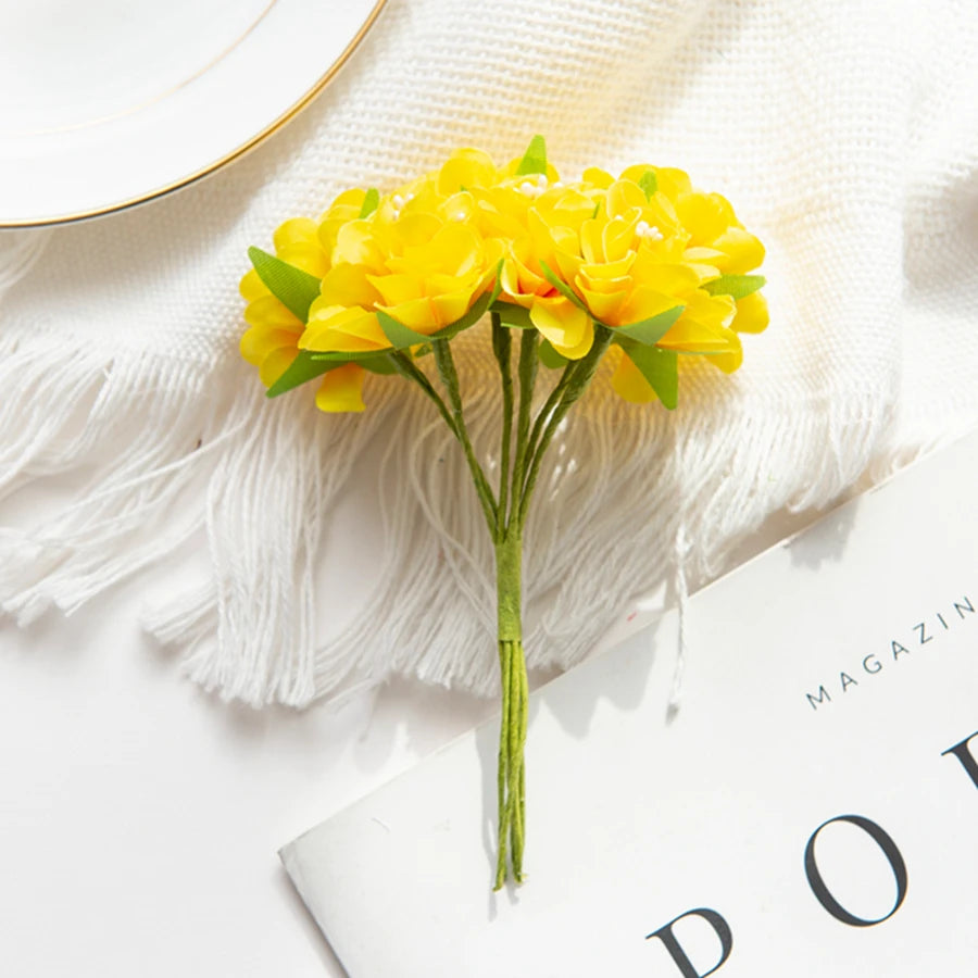 Artificial Silk Carnation Mini Bouquet 2/4pcs | Wedding Decor