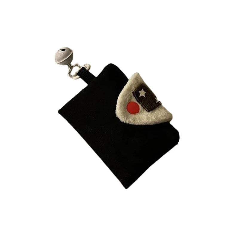Cute Rice Ball Card Holder Coin Purse – Canvas Mini Wallet