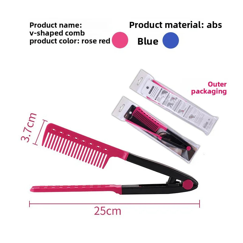 V-Shape Wood Comb for Hair Straightening & Styling