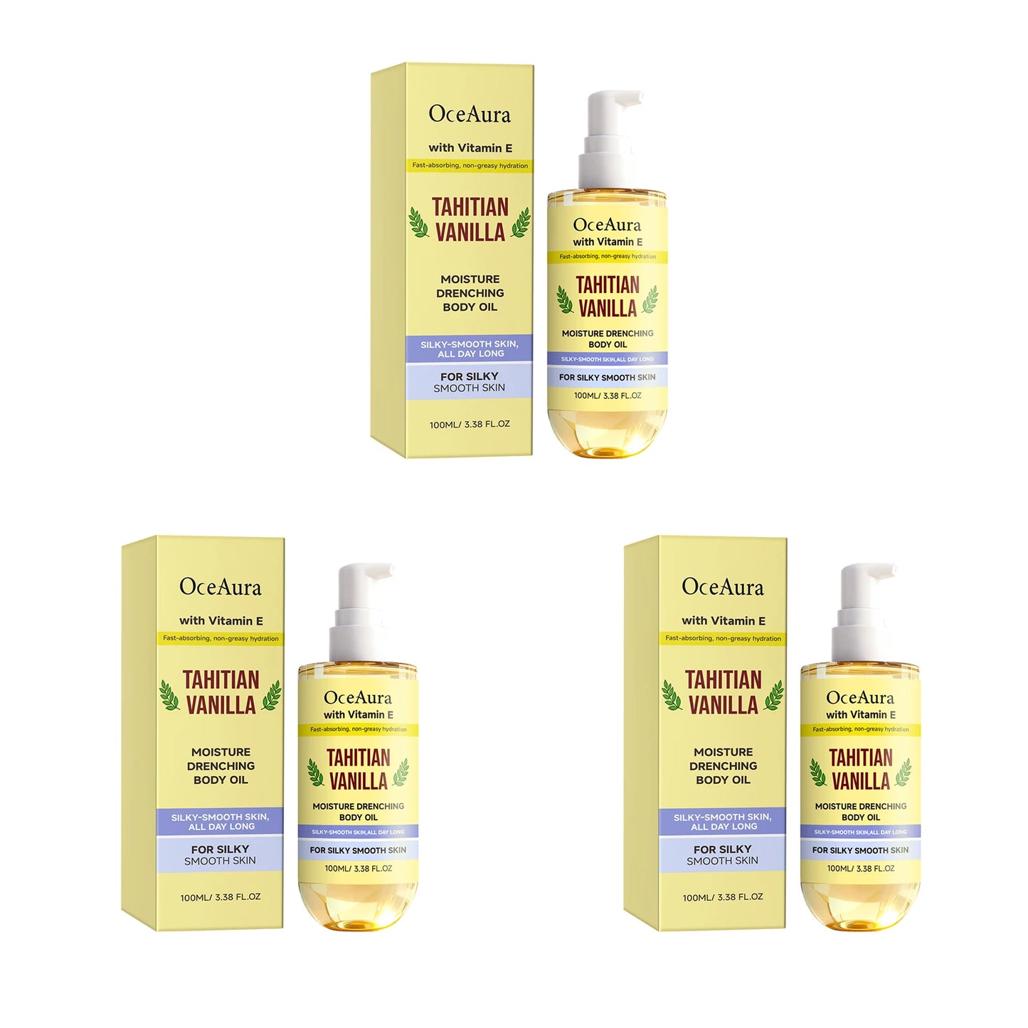 Vanilla Hydrating Body Oil Nourishing Soothing Brightening Silky Smoothing Stress Relief Glowing Soft Relaxing Body Essence Oil Peaceful Pleasures Health and Wellness 300ml boxed