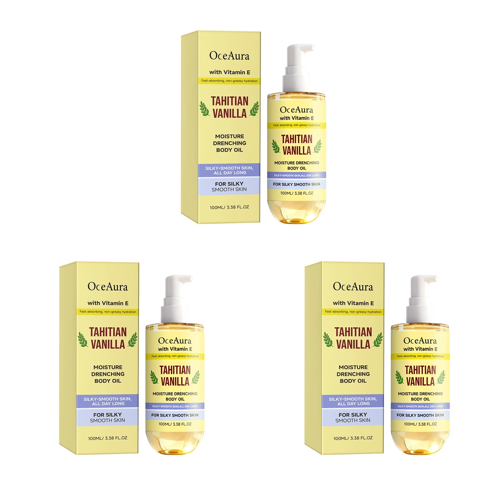 Vanilla Hydrating Body Oil Nourishing Soothing Brightening Silky Smoothing Stress Relief Glowing Soft Relaxing Body Essence Oil Peaceful Pleasures Health and Wellness 300ml boxed