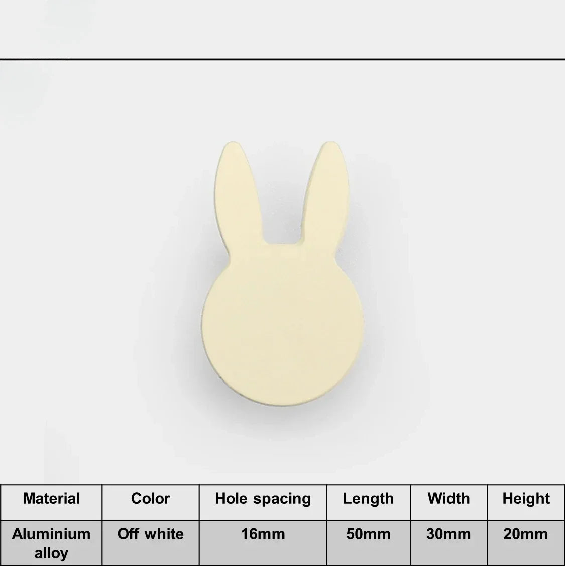 Love Rabbit Cartoon Cabinet Handle – Kids Room Door Pull