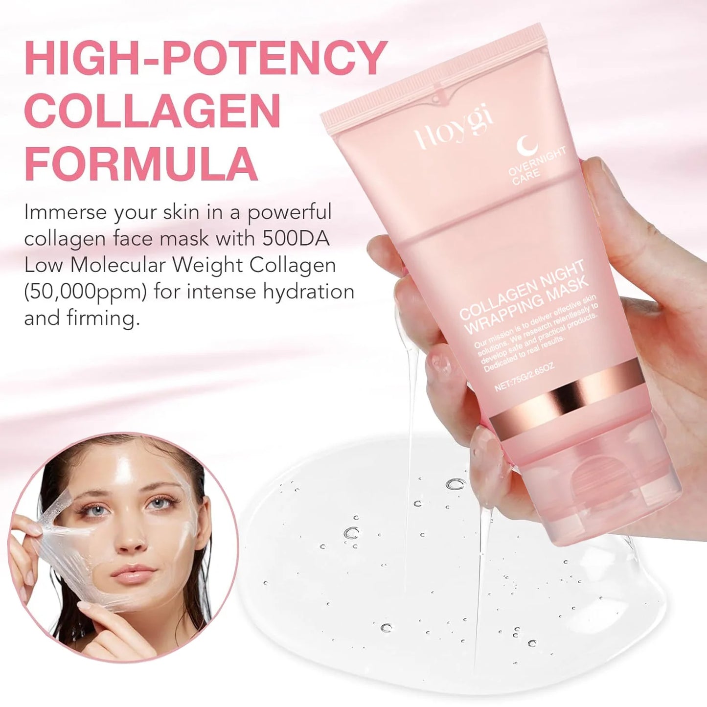 Collagen Overnight Peel-Off Mask – Deep Hydration Face Mask Peaceful Pleasures Health and Wellness