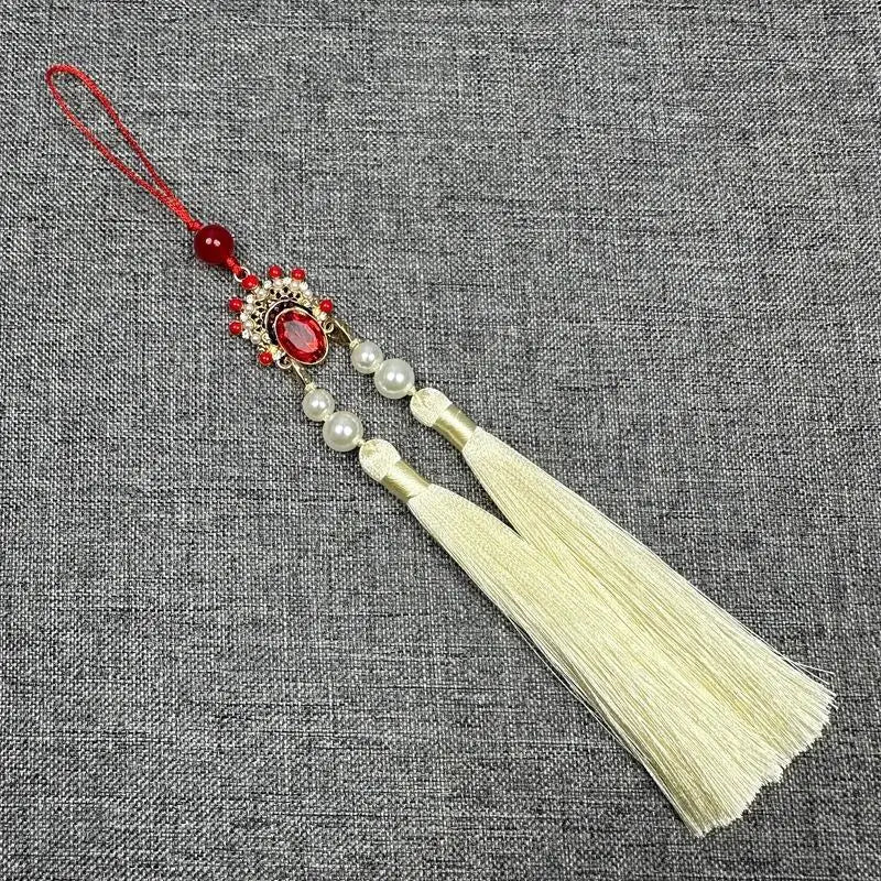 Antique Hanfu Tassel Pendant | Ethnic Cheongsam Décor 25cm