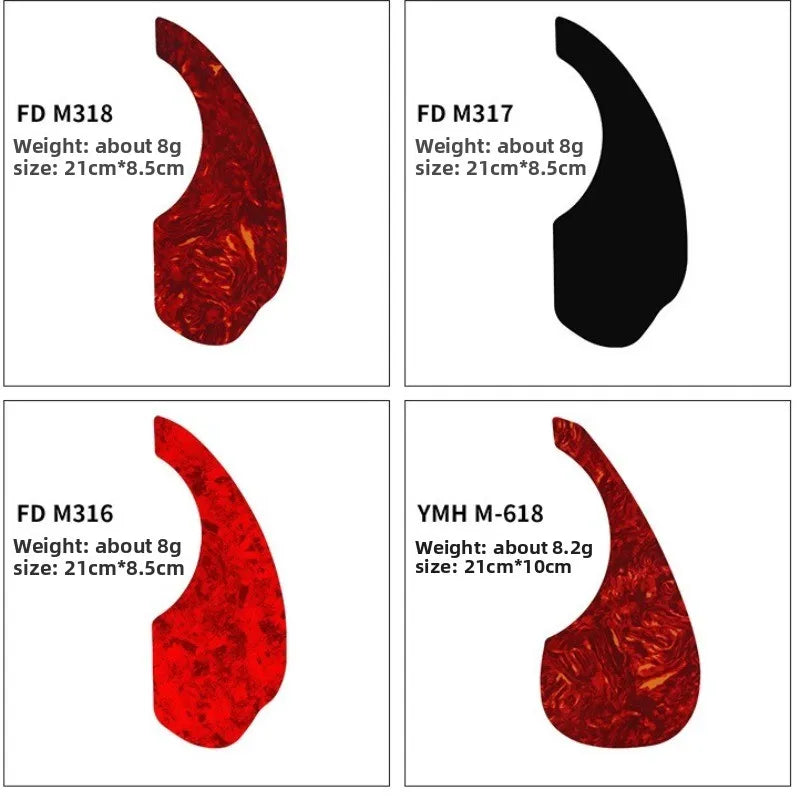 Acoustic Guitar Pickguard Pattern Decorated Self-adhesive Pick Guard