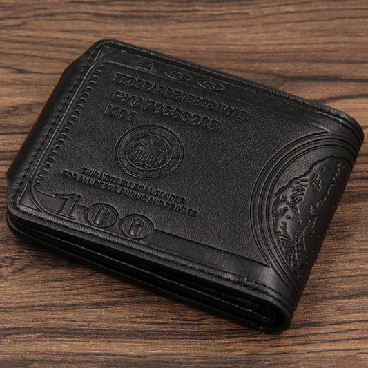 Men's Vintage Folding Wallet Fashionable Mini Wallets Retro Hand Bags for Friend Family Neighbors Gift Peaceful Pleasures Health and Wellness