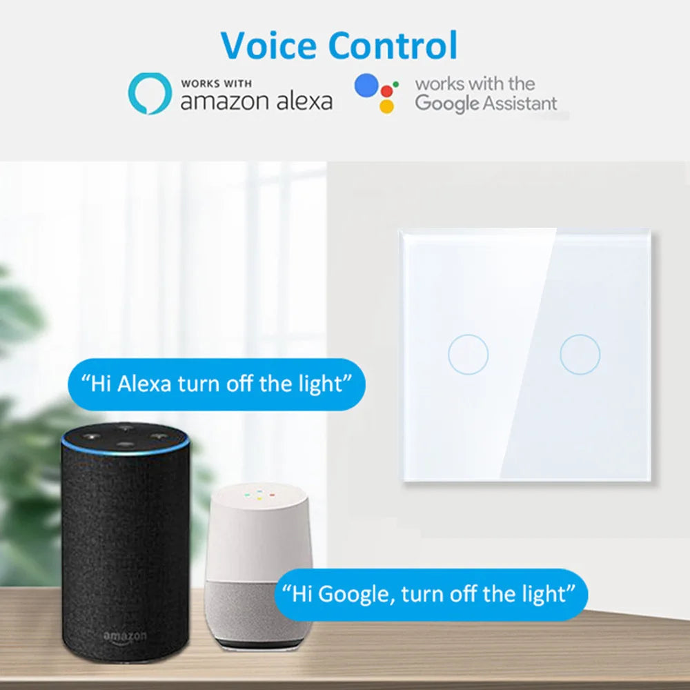 Matter Smart Wifi Wall Touch Switch No Neutral Wire Required Wireless Remote Control EU Switch For HomeKit Alexa Google Assistan Peaceful Pleasures Health and Wellness