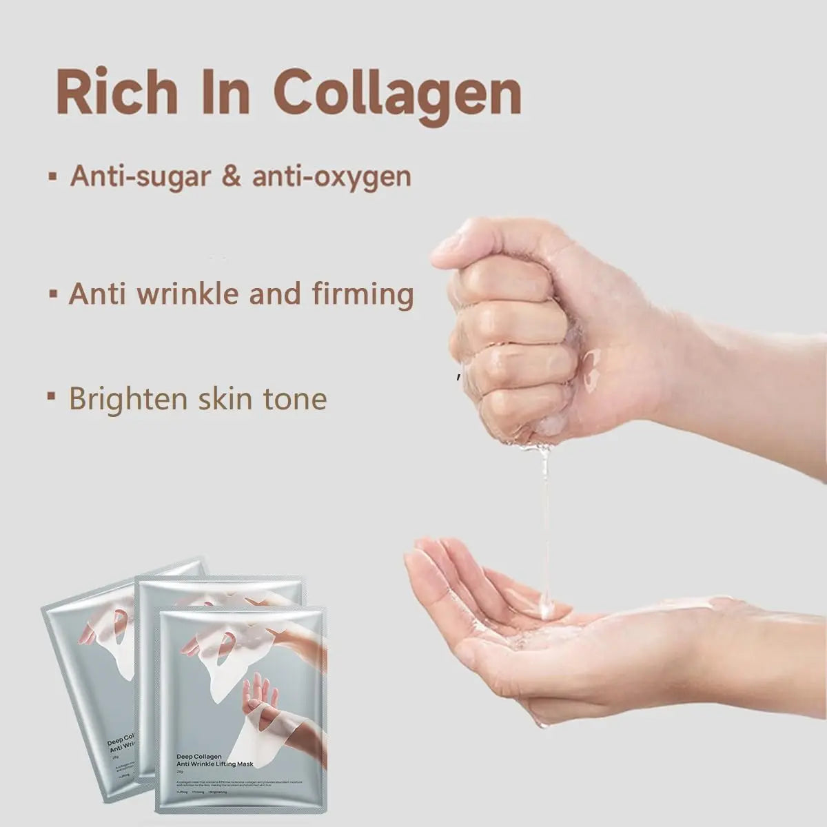 LUXURYTO Deep Collagen Lifting Overnight Face Mask – 5 Pack
