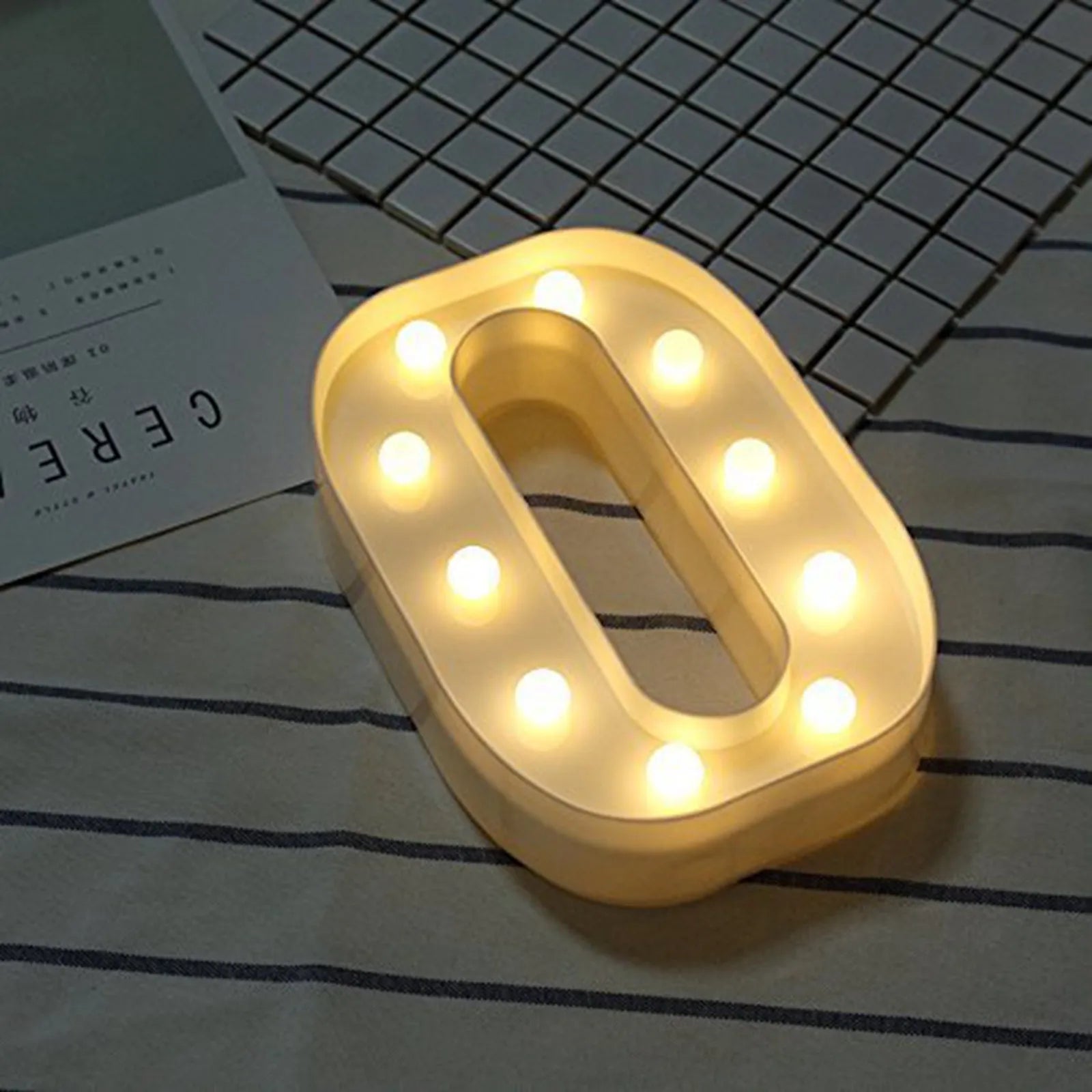 Light Up Letter Led Alphabet Number Plastic Battery Operated Party Sign Wedding Festival Stand Decoration No Batteries Included Peaceful Pleasures Health and Wellness