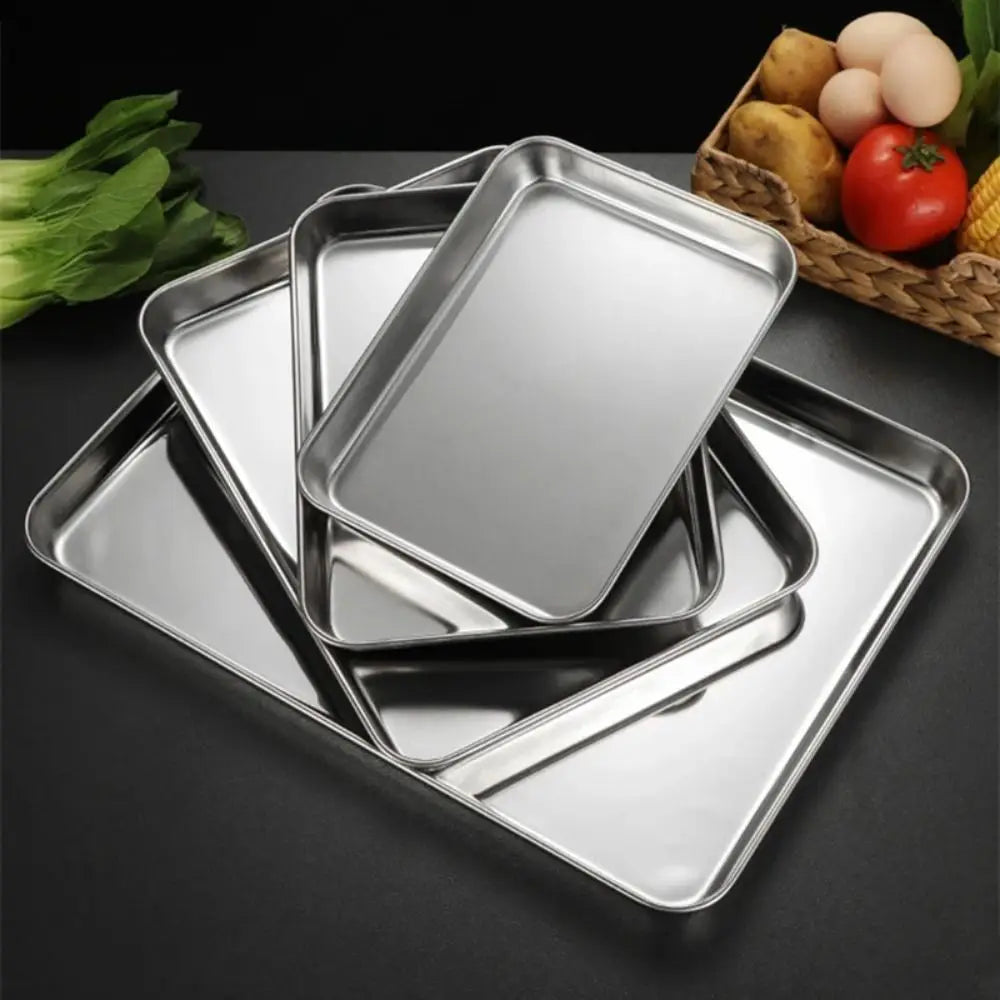 Stainless Steel Baking Pan with Cooling Rack | 4 Sizes