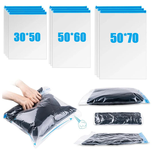 4-Pack Travel Compression Bags – No Vacuum or Pump Needed Travel Compression Bags Oasis Select