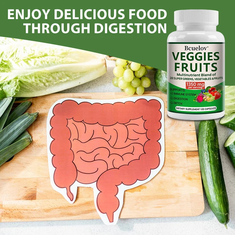 Green Superfood Capsules | 28 Fruits & Vegetables, Non-GMO