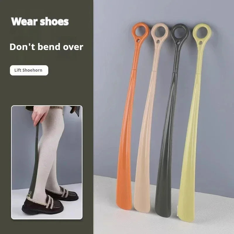 47cm Long Handled Shoehorn with Hanging Ring | Plastic Shoe Horn Long Handled Shoehorn Peaceful Pleasures Health and Wellness