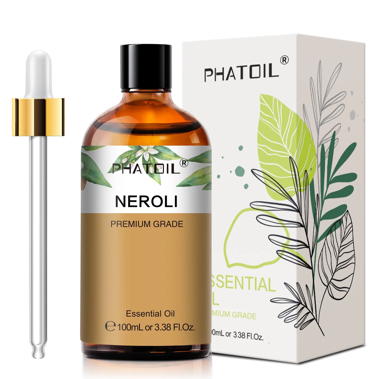 PHATOIL 100ml Pure Essential Oil – Lavender, Jasmine, Vanilla, Sandalwood & More for Diffuser, Bath & DIY