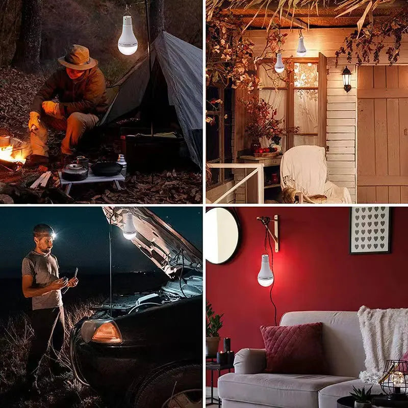 Solar Rechargeable Emergency Lamp USB Rechargeable Home Light Outdoor Campground Stand Light Wireless Remote Control Night Light Peaceful Pleasures Health and Wellness
