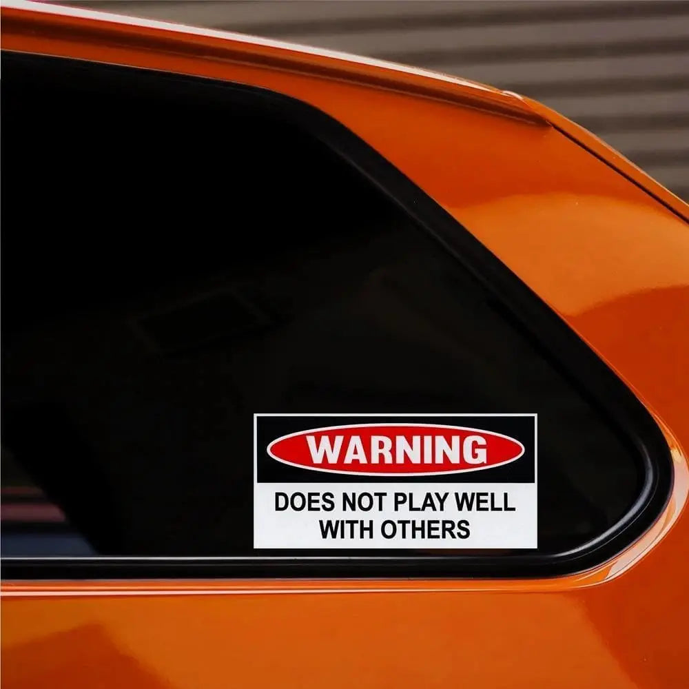 2pcs 6inch Does Not Play Well with Others Funny Car Decal Vinyl Sticker Peaceful Pleasures Health and Wellness